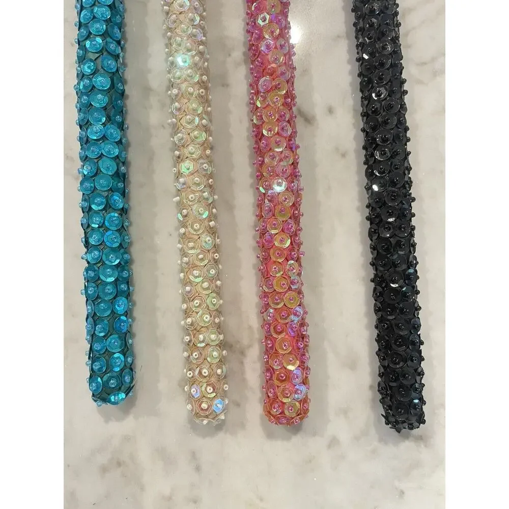 Chopsticks Indonesian Wood Chopsticks‎ and Sequined Assorted Holders Set Of 4
